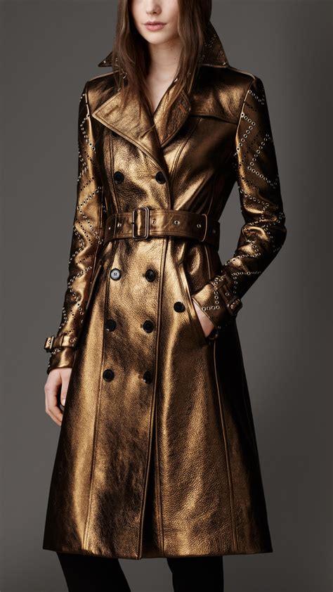 burberry silver metallic trench coat|burberry trench coat women's.